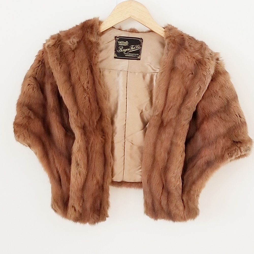 Vintage Mink Stole Fur coat mob